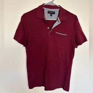Banana Republic red shirt sleeve polo